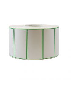 Yocup 4"X2" Green Frame Thermal Label, 3000/Roll (v2) - 1 case (4 roll)