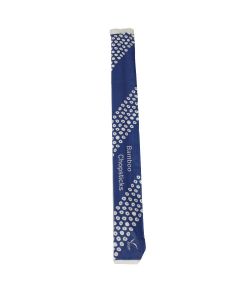 Yocup 9'' Envelope Wrapped Twin-Style Bamboo Chopsticks, Blue Print - 1 case (1000 pair)