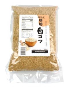 OHSWEET Roasted White Sesame Seed, Grade A, 2.2 lbs Bag, 10 bags/cs