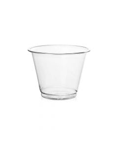 Yocup 9 oz Clear PET Plastic Sundae Cup (92mm) - 1 case (1000 piece)