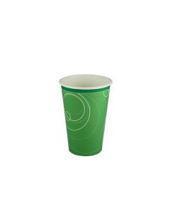 Yocup 12 oz Ripple Green Paper Cold Cup - 1 case (1000 piece)
