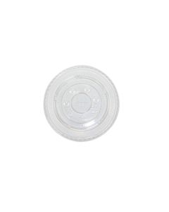 YOCUP 16-22 oz Clear Plastic Flat Lid With X-Slot For Cold Paper Cups - 1000/Case