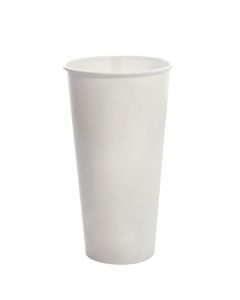 22 oz White Soda Paper Cup, 1000 pc (For lid use D0798)