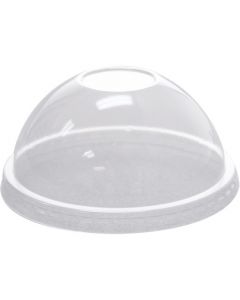Karat 92mm Clear Plastic Dome Lid With No Hole For PET Cups (92mm) - 1 case (1000 piece)