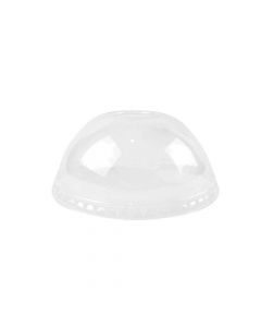Yocup 12-24 oz Clear Plastic Dome Lid With Hole For PET Cups (98mm) - 1 case (1000 piece)