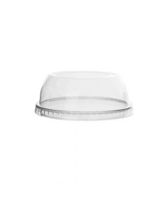 12-24 oz Clear Plastic Dome Lid With 2" Hole For PET Cups (98mm) - 1 case (1000 piece)