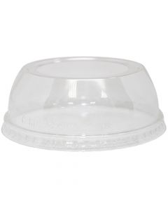 Karat 12-24 oz Clear Plastic Dome Lid With 2" Hole For Plastic Cups (98mm) - 1 case (1000 piece)
