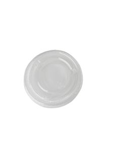 Yocup 3 oz Clear Plastic Flat Lid For PET Taster/Portion Cups (62mm) - 1 case (2500 piece)