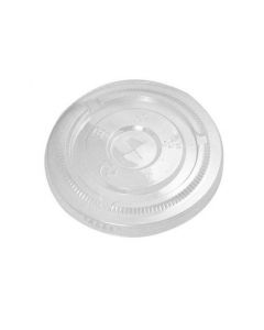 Clear Flat Lid with X-Slot for 12-24 oz PET Cup (98 mm) - 1000/case