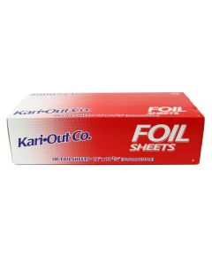 Kari-Out 12" x 10.75" Food Service Interfolded Pop-Up Foil Sheets - 500 piece box