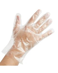 Yocup Powder-Free Clear Extra-Thick Non-Stick Food Service / Sushi Gloves (Micro-Embossed TPE), Small - 1 case (1000 piece)
