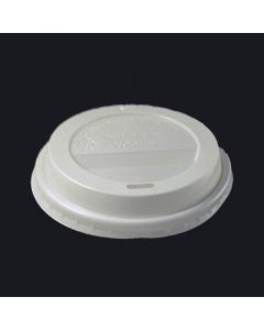 Yocup 8 oz White Plastic Sipper Lid For Paper Hot Cups - 1 case (1000 piece)