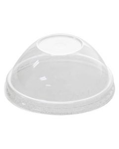 Karat 5 oz Clear Plastic Dome Lid With No Hole For Cold/Hot Paper Food Containers - 1 case (1000 piece)