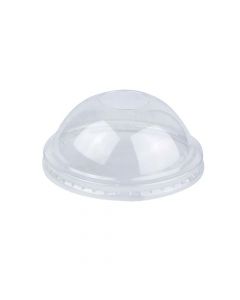 Karat  6/8 oz Clear Plastic Dome Lid With No Hole For Cold/Hot Paper Food Containers - 1 case (1000 piece)