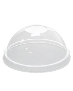 Karat 12 oz Clear PET Plastic Dome Lid With No Hole For Cold/Hot Paper Food Containers - 1 case (1000 piece)