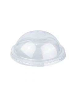 KR 16 oz Clear PET Plastic Dome Lid With No Hole For Cold/Hot Paper Food Containers - 1 case (1000 piece)
