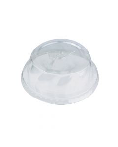 Yocup 16 oz Clear Plastic Low Dome Lid With No Hole For Cold/Hot Paper Food Containers - 1 case (1000 piece)