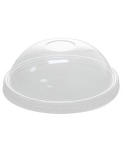 Karat 20 oz Clear Plastic Dome Lid With No Hole For Cold/Hot Paper Food Containers - 1 case (600 piece)