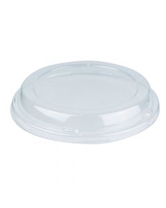 Karat 24/32 oz Clear Plastic Low Dome Lid With No Hole For Cold/Hot Paper Food Containers - 1 case (600 piece)
