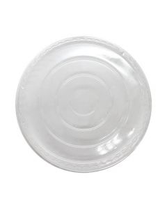 Karat 32 oz Clear Plastic Low Dome Short Bucket Lid  w/U vent (OPS) - 360/CS (8/45ct)