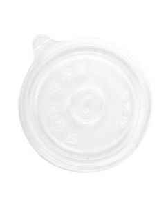 YOCUP PP Flat Lids for 10 oz. Paper Containers (96 mm) - 1,000 pieces