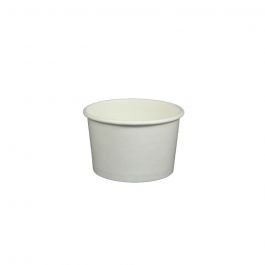 4 oz Paper Ice Cream Cup White Flat Lid, 1000/cs