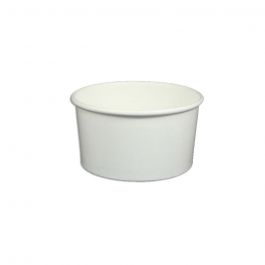 Yocup 6 oz Solid White Cold/Hot Paper Food Container - 1 case (1000 piece)