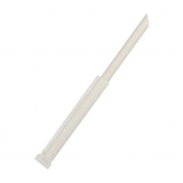 12 Mm White Paper Wrapped Straw, 100 Pieces