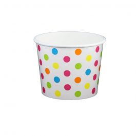 Yocup Company: YOCUP 3 oz Polka Dot Blue Paper Cold/Hot Food Container -  1000/case