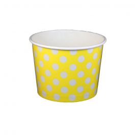 Yocup Company: Yocup 16 oz Polka Dot Black Cold/Hot Paper Food Container -  1 case (1000 piece)