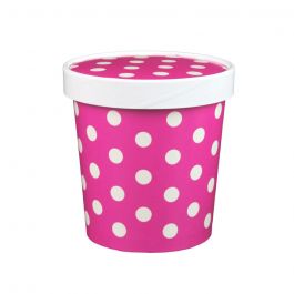Yocup Company: Yocup 32 oz White Paper Ice Cream Container with Plastic Lid  Combo - 1 case (250 set)