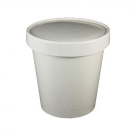 250 Sets White Paper Food Containers With Vented Lids, To Go Hot Soup  Bowls, Disposable Ice Cream Cups