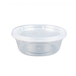 240-Pack ANY SIZE Microwavable Clear Round Plastic Deli Food Container with  LId
