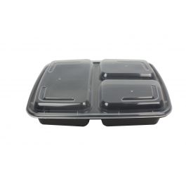 33 oz Rectangular 3-Compartment Take-out Container - ePackageSupply