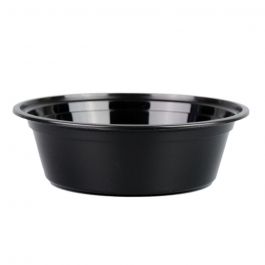 Yocup Company: Yocup 16 oz Black Microwavable Plastic Bowl With