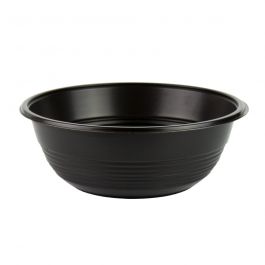 Yocup Company: Yocup 16 oz Black Microwavable Plastic Bowl With