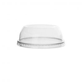 Yocup Company: Karat 24/32 oz Clear Plastic Low Dome Lid With No
