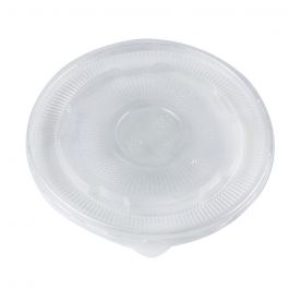 Basic Nature 12 oz Round Clear PLA Plastic to Go Bowl - Compostable - 6 inch x 6 inch x 1 1/2 inch - 500 Count Box